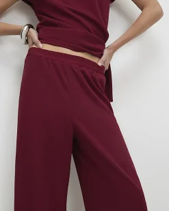 Red Wide Leg Trousers