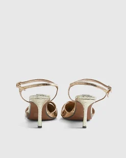 Rose Gold Cut Out Detail Court Heels