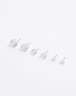 Silver 3 Pack Stud Earrings