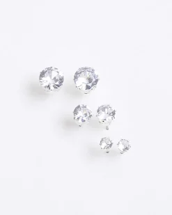 Silver 3 Pack Stud Earrings