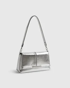 Silver Bar Front Clutch Bag