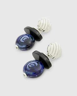 Silver Bead Drop Earrings