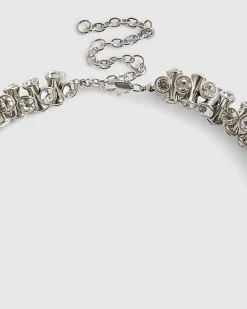 Silver Diamante Rope Necklace