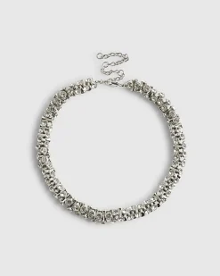 Silver Diamante Rope Necklace