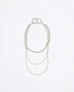 Silver Rhodium Multi Row Trousers Chain
