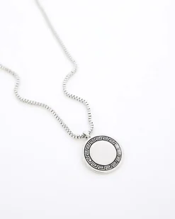Silver RI Key Coin Necklace