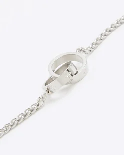 Silver Stainless Steel Circular Necklace