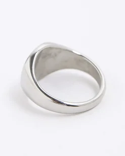 Silver Steel Signet Ring
