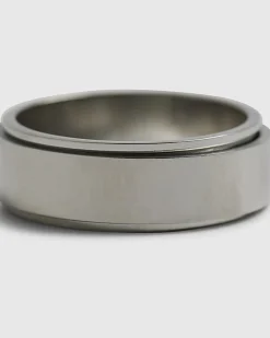 Silver Steel Spinner Rings