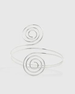Silver Swirl Armcuff