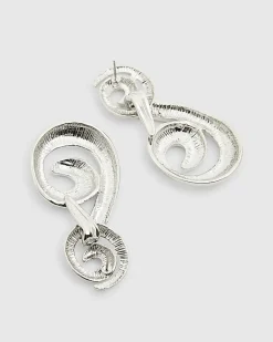 Silver Swirl Earrings