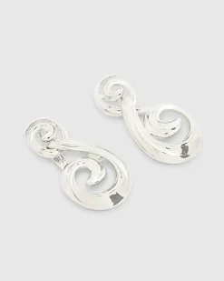 Silver Swirl Earrings