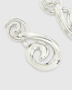 Silver Swirl Earrings