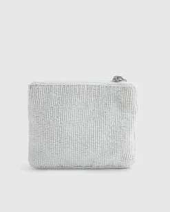 White Beaded Chilli Pouch