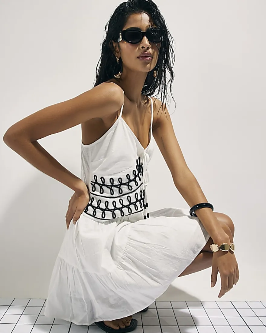 White Cornelli Mini Beach Dress
