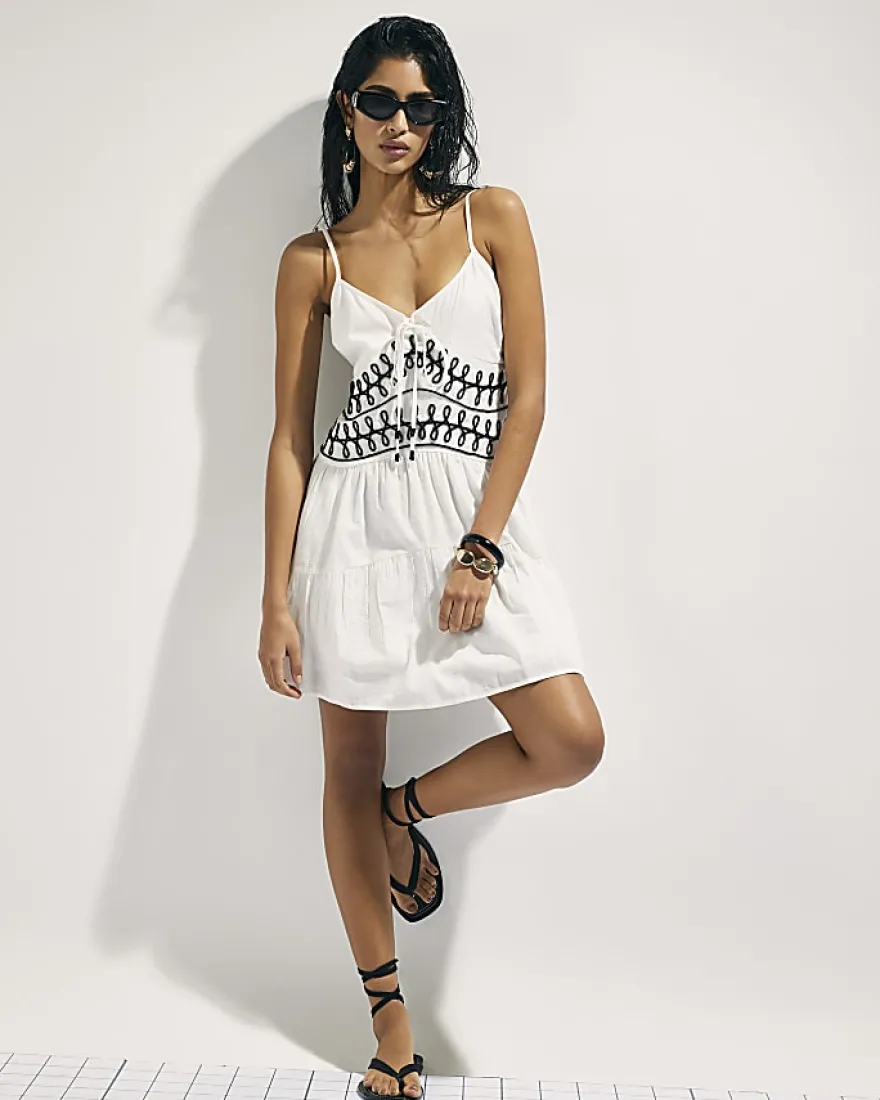 White Cornelli Mini Beach Dress