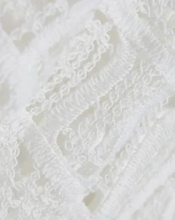 White Crochet Stitch Tank Top