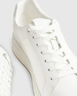 White Cupsole Lace Up Trainers