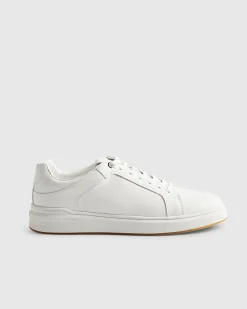 White Cupsole Lace Up Trainers