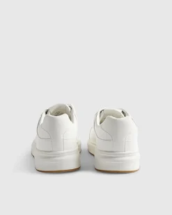 White Cupsole Lace Up Trainers