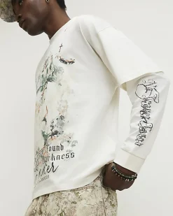 White Double Layered Renaissance T-Shirt