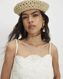 White Embroidered Denim Mini Dress