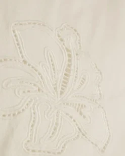 White Embroidered Shorts