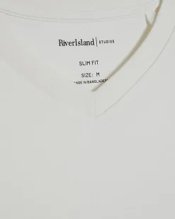 White Essential Slim Fit V Neck T-Shirt