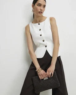 White Fitted Waistcoat