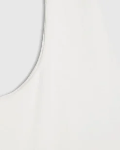 White Halter Neck Tank Top