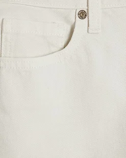White High Waisted Relaxed Straight Jeans