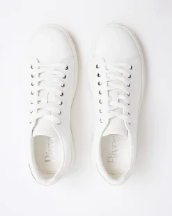 White Lace Up Trainers