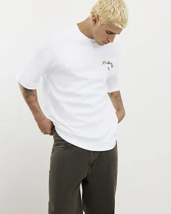 White Montpellier Floral Crew Neck T-Shirt