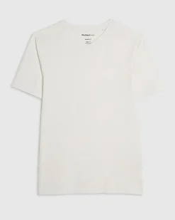 White Muscle Fit Essential V Neck T-Shirt