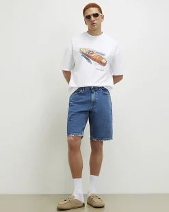 White Oversized Fit Cruise Boat T-Shirt