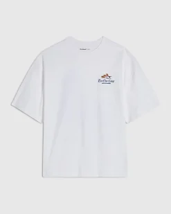 White Oversized Fit Darts Midweight T-Shirt