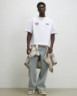 White Oversized Fit Midweight Boxing T-Shirt