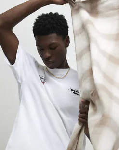 White Oversized Fit Midweight Boxing T-Shirt