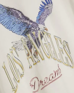 White Oversized Fit Midweight Eagle T-Shirt