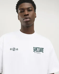 White Oversized Fit Sanctuaire Champ T-Shirt