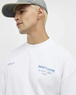 White Oversized Fit Sanctuaire T-Shirt