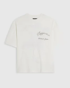 White Oversized Fit Sappora Crane T-Shirt