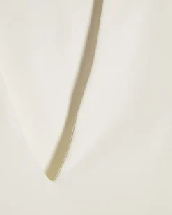 White Plunge Neckline Long Sleeve Bodysuit