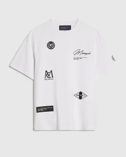 White Regular Fit Lightweight Graphic T-Shirt