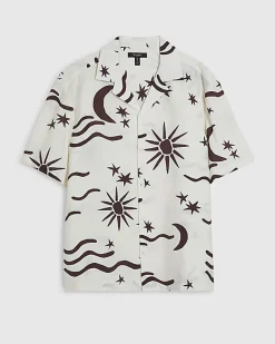 White Regular Fit Night Sky Shirt