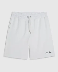 White Regular Fit Textured Shorts