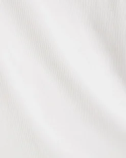 White Ribbed Scoop Neck Vest Top