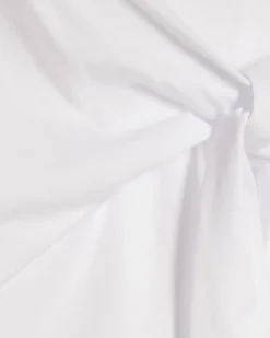 White Short Sleeve Tie Side T-shirt