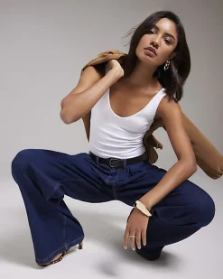 White Sleeveless Cotton Rich Bodysuit