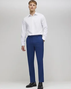 White Slim Fit Contrast Trim Shirt